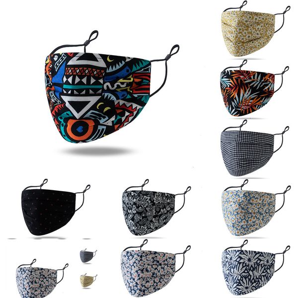 

dhl shipping thin print floral cotton washable reusable protection mouth cover anti dust masks fashion flowers dustproof ox3mw, Black