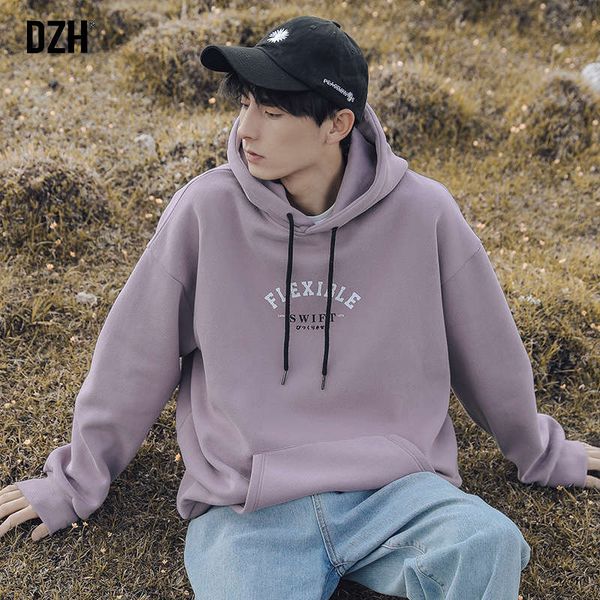 

purple lovers plush thickened sweater men's hooded loose coat 2020 new trend autumn and winter fashion brand, Black