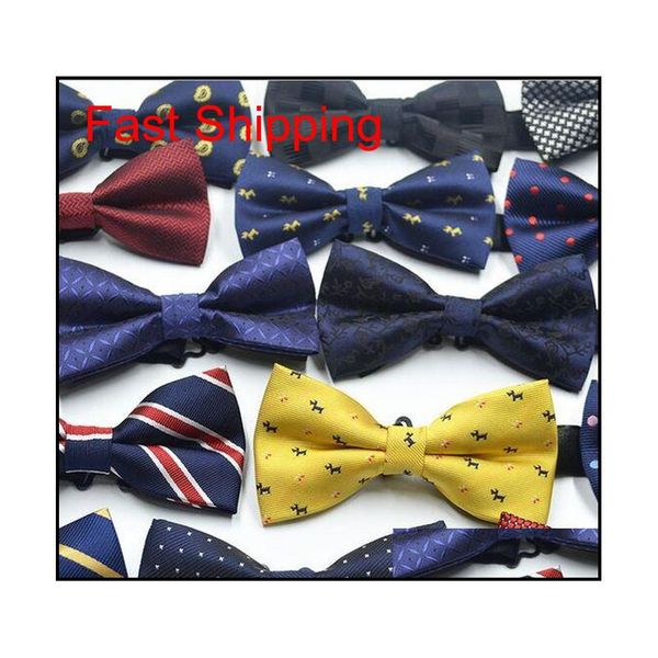 

fashion bowtie 67 color adjust the buckle men's stripe bowknot neck tie occupational tie for father's day tie christmas gift tnt 7, Black;gray