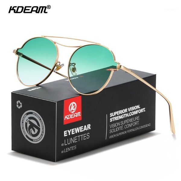 

sunglasses kdeam hd gradient lense round women steampunk twin-bridge fashion sunglass female driving outdoor glasses kd88051, White;black