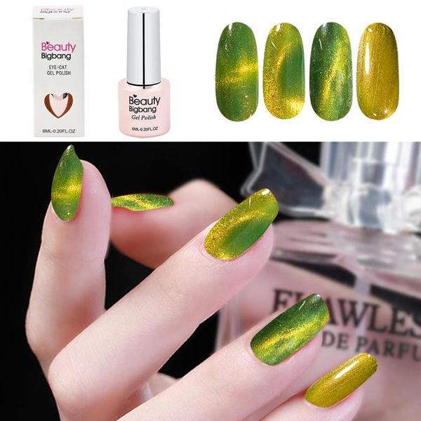 

beautybigbang magnetic cat-eye nail gel polish uv/led nail gel lacquer soak off varnish nails art tool accessories, Red;pink