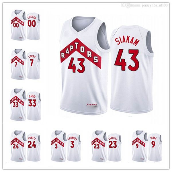 

торонто хищники men женщины молодежь нба кайл лоури паскаль siakam фред ван влит белая ассоциация 2020-21 баскетбола джерси, Black