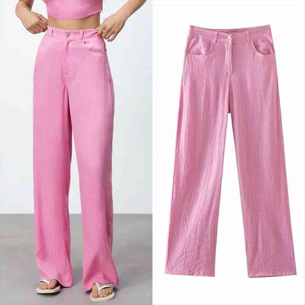 

za pink pants women wide leg pants woman loose high waist female trouser summer fashion wide streetwear trousers, Black;white