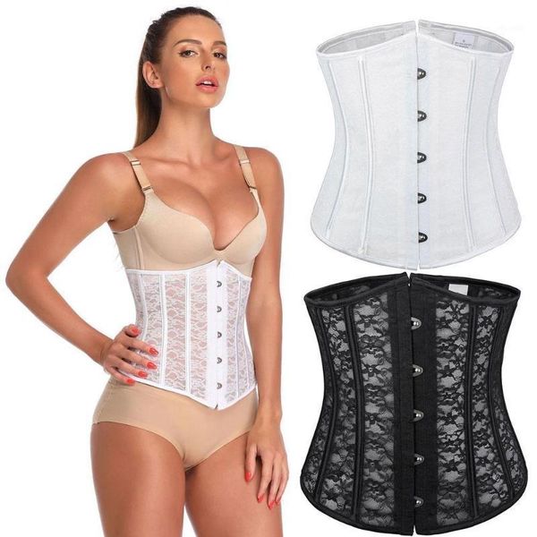 

corset underbust women gothic corset curve waist shaper belt black lace strap modeling corsets bustiers white slim r3q41, Black;white