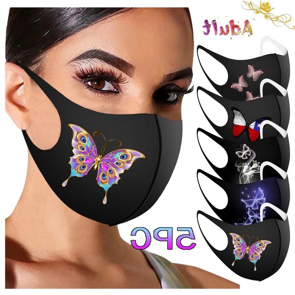 

fabric new face masks christmas 5pcs washable facial mask for protection reusable santa earloop mouth caps