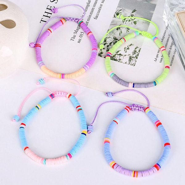 

women personality rainbow colorful bead surfer stretch bracelet summer boho adjustable beach bracelet jewelry, Black