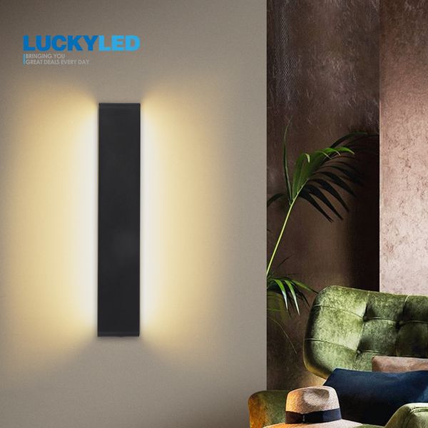 

luckyled nordic 5w 10w 14w 18w ac 85-265v led lamp for living room bedroom bedside sconce modern wall light 1022