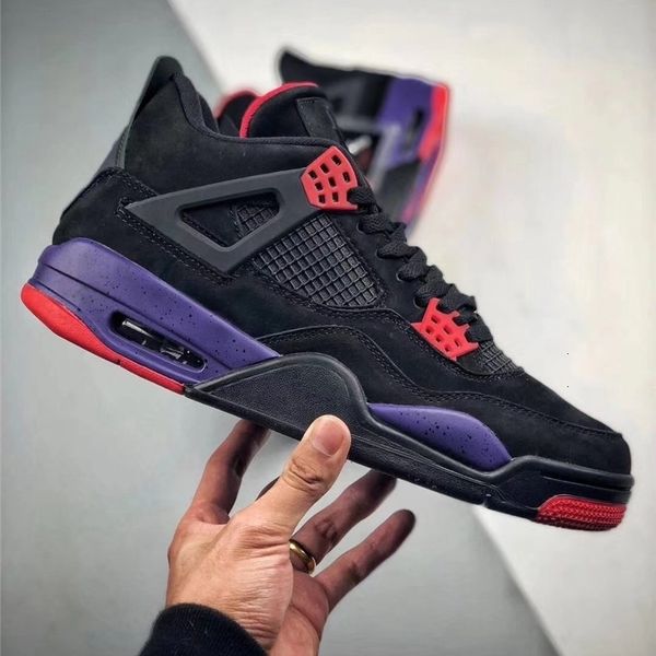 

basketball drake iv raptors 4s 4 nrg shoes authentic sneakers for men black purple red aq3816-056 with original box 40-47