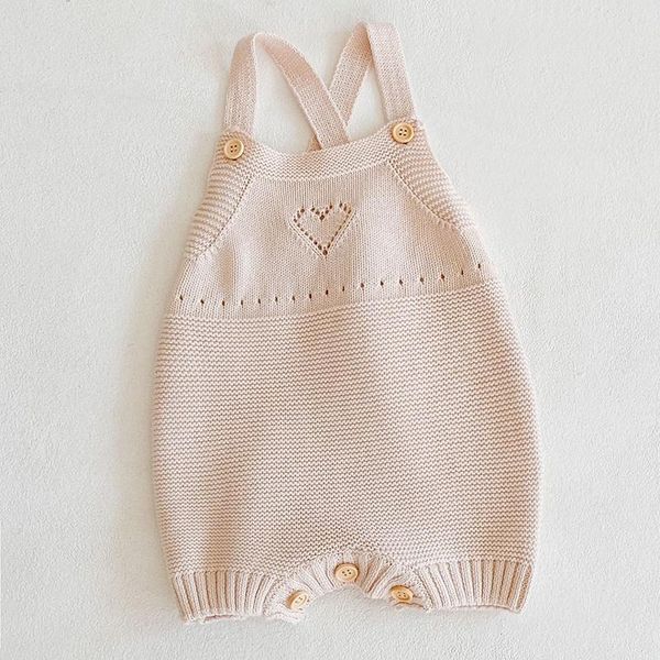 

rompers spring born baby boys girl jumpsuit overalls solid color sleeveless toddler cotton knitting bodysuits, Blue