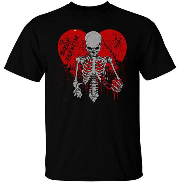 

bloody valentine t-shirt mens rock punk my gothic emo goth skull present casual tee shirt sport hooded sweatshirt hoodie