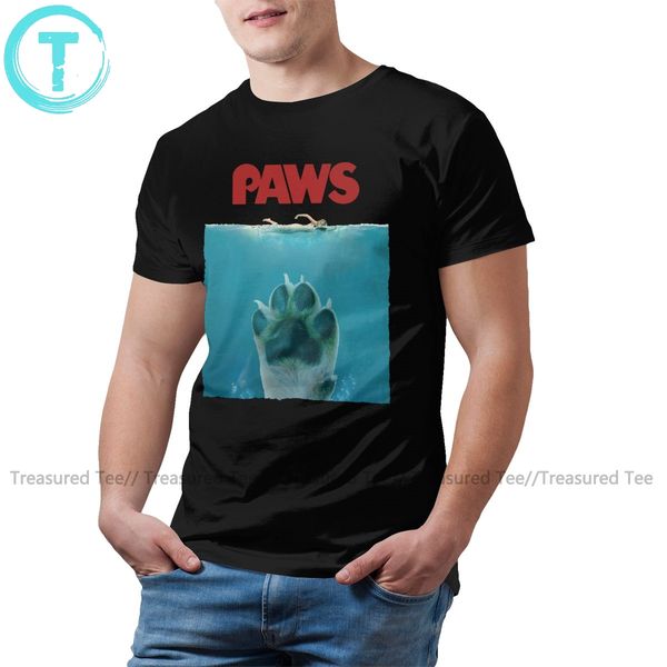 

paw t shirt funny paws jaws dog parody t-shirt men short sleeve tee shirt awesome print summer tshirt sport hooded sweatshirt hoodie