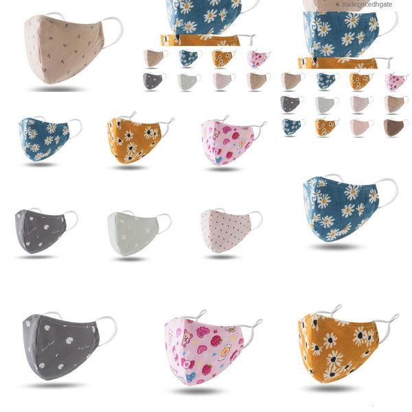 

mouth cotton washable kids 100% cartoon face reusable mask with filter dus m27j lmzm