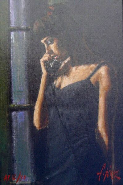 

the phone call home decoration handpainted &hd print oil paintings on canvas large wall art pictures 210102
