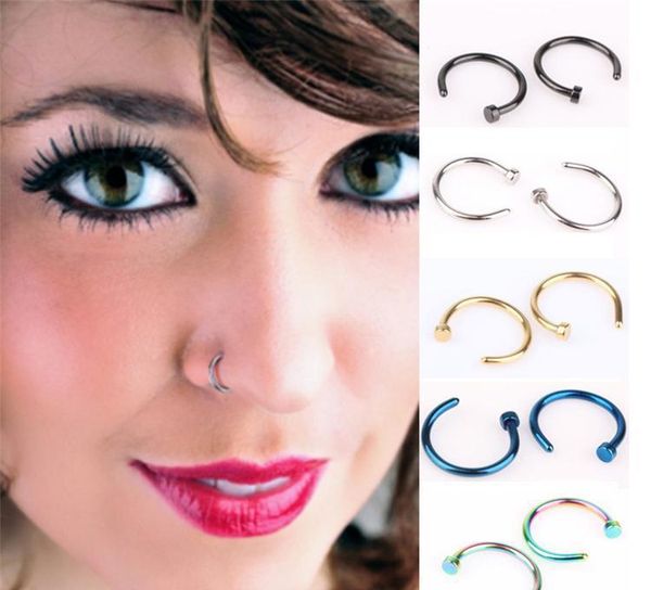 

nose rings body piercing fashion jewelry stainless steel nose hoop ring earring studs fake nose rings non piercing wmtvxt dh_garden