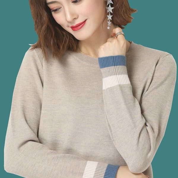 

2021 new ladies knitted sweater pullovers knit jumper spring fall basic women sweaters pullover soft slim knitwear female y353 u4vz, White;black