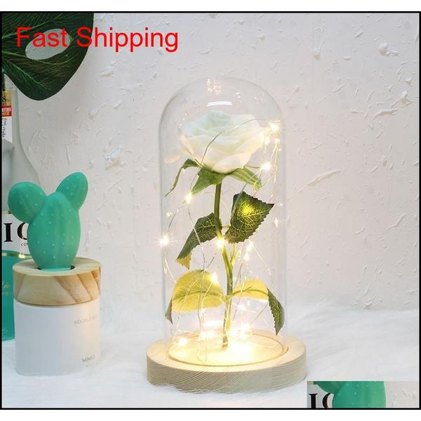 

beast a glass rose medium the dome on valentines for and base gifts in beauty gift red day wo jllksw sinabag