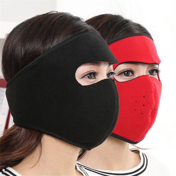 

both men and women] autumn and winter cycling mask heating thickened mask earmuffs integrated ear-protecting warm mask