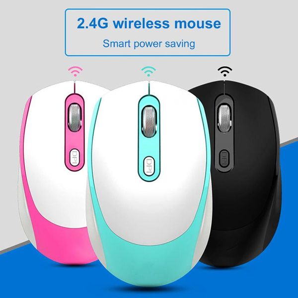 

t18 2.4g adjustable dpi wireless mute gaming mouse receiver computer accessory