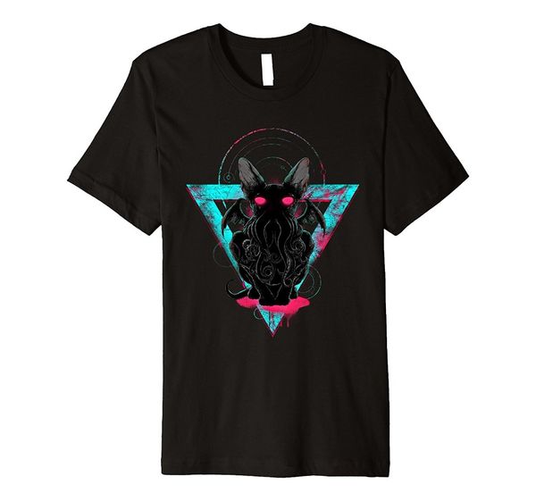 

new men summer tee shirt cathulhu funny demon cat t-shirt funny t-shirt sport hooded sweatshirt hoodie