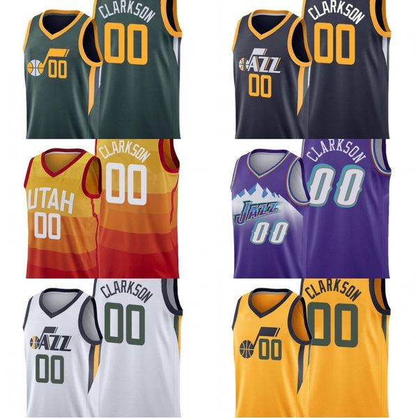 

utah jazz men jor dan clarkson basketball jersey, Black