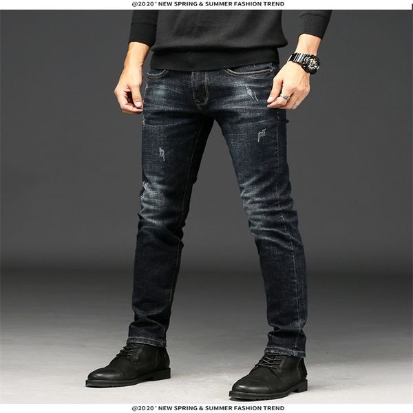 

Jeans Pants for Men Casual Autumn and Wnter New Black Blue Fashion Jeans Men's Long Pants Asain Size 28-36