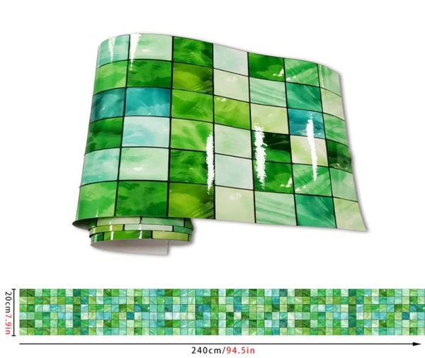 

20 см * 240 см мозаика наклейки на стену водонепроницаемая термостойкость самостойкий анти нефть съемный водонепроницаемый охват квадратный