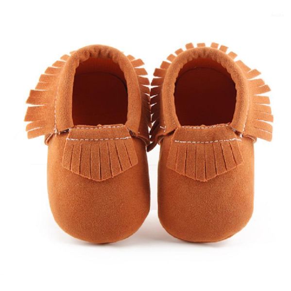 

slippers 2021 pu suede leather baby moccasins shoes soft soled non-slip crib first walker drop1, Black