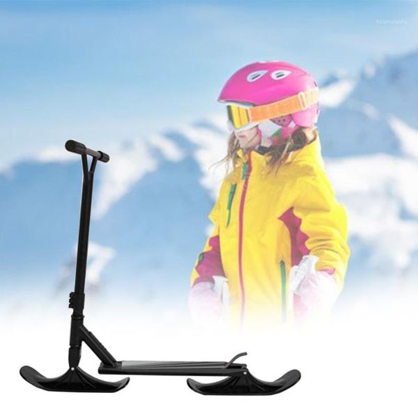 

2019 new 2pcs children snow scooter ski kids skate board sled scooter winter cycling universal sled skiing board riding1