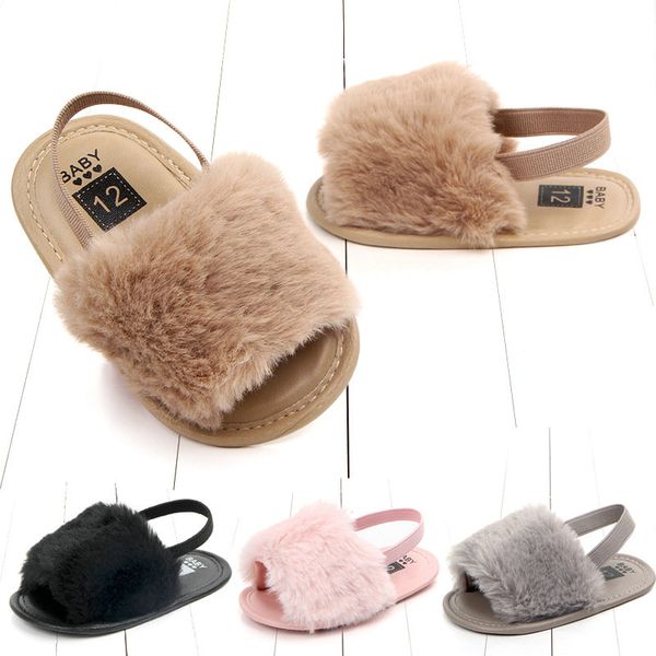 

baby shoes summer newborn baby girls sandals soft sole crib shoes fur sneaker prewalker 0-1year