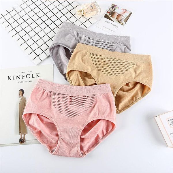 

women's panties women cotton underwear seamless underpants for female pure soft briefs mid waist lingerie, Black;pink