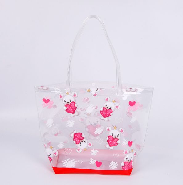 

hbp environment-friendly pvc transparent handbag plastic one-shoulder backpack waterproof cosmetics gift shopping bag