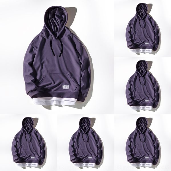 

36ecm hanlu мужской одежда свитер подделка новая капюшон 2020 осени мода бренда свободного свитера куртки мужской двухсекционный куртка ydft, Black