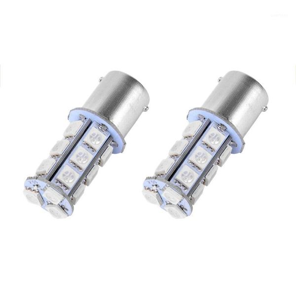 

2pcs yellow 1156 ba15s 18smd led light bulbs turn signal backup reverse1