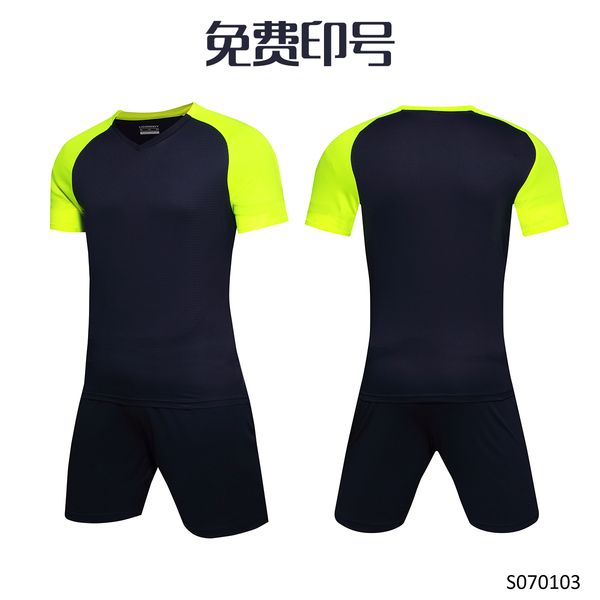 

men soccer jersey short sleeve soccer shirts football uniforms shirt+shorts --s070103-5-2, Black;yellow
