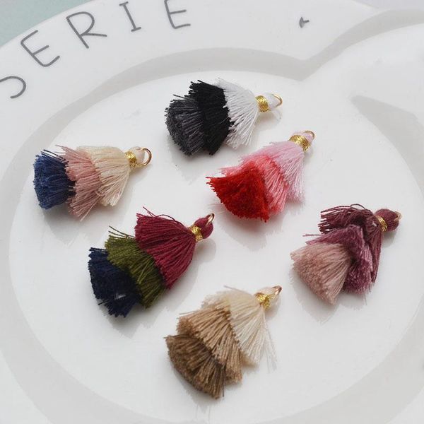 

12pc lot 3cm three layers overlapping tassels silk fringe sewing tassel trim decorative key tassels for curtain home decoration h jlljmb