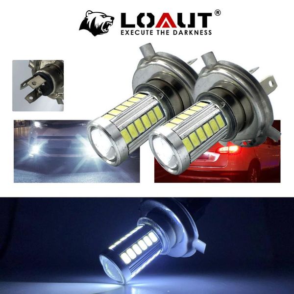 

h4 светодиодные лампы super bright 5630 5730 33 smd белый автомобиль противотуманные фары 12v день 24v 6000k белый driving запуск лампы авто