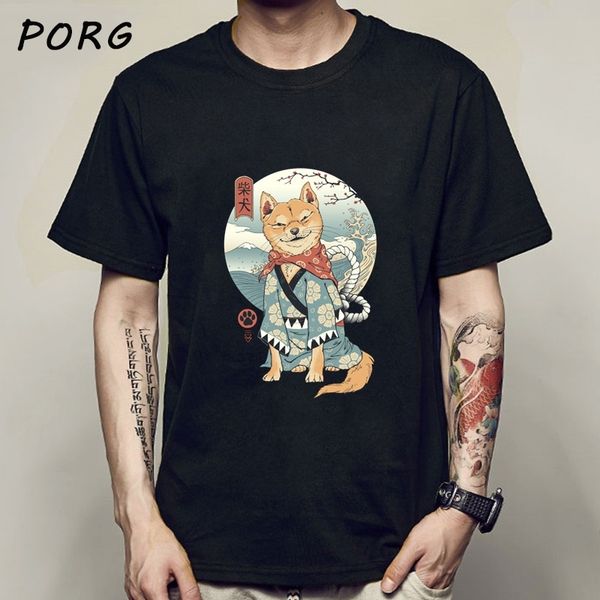 

shiba inu japanese printed funny tshirt anime oversized clothes o neck funny for tees 2020 sport hooded sweatshirt hoodie men t shirt