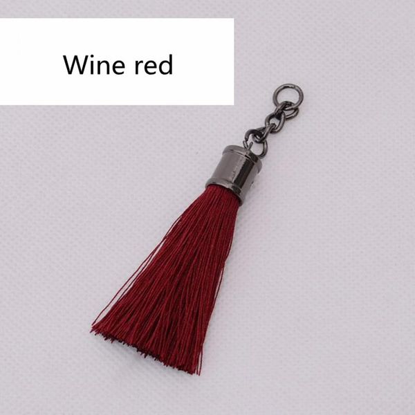

2pcs alloy rayon gun color pull ring tassel keychain diy garments decorative accessories woman phone bag tassels fringe pendants h wmtiaz
