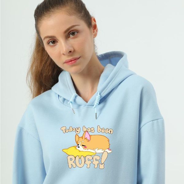 

winter women's hoodies kawaii hoodie cute dog print sweatshirt drawstring cotton hoodies women hoody female itself streetwear1, Black