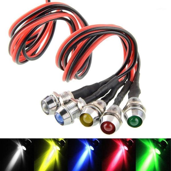 

signal lamp car led indicator light bulb 5pcs metal warning indicator waterproof ip67 dash pilot panel light for car boat marine1