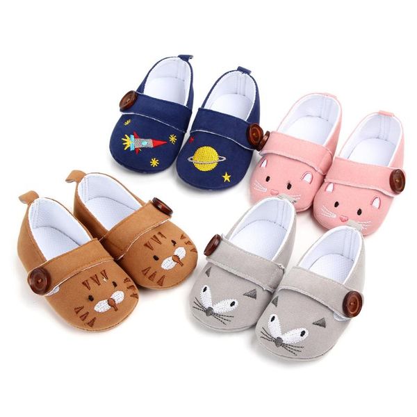 

0-18 months first walkers toddler cartoon button baby shoes non-slip soft bottom baby girls and boys shoes