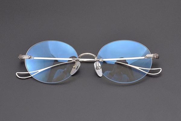 

newarrival ch retrovintage round glasses frame for 5520145 lightweight titanium business rimless for rx original box
