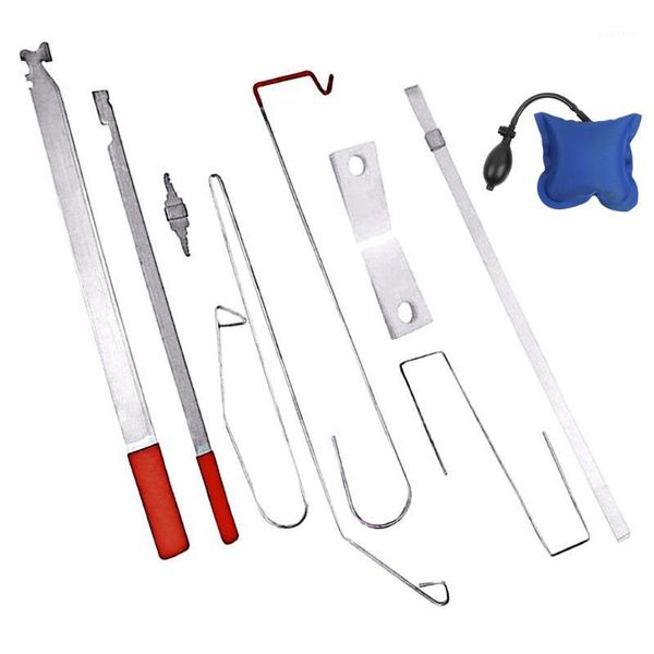 

1set universal car door key lost lock out emergency open unlock tool kit+air pump pdr tools1
