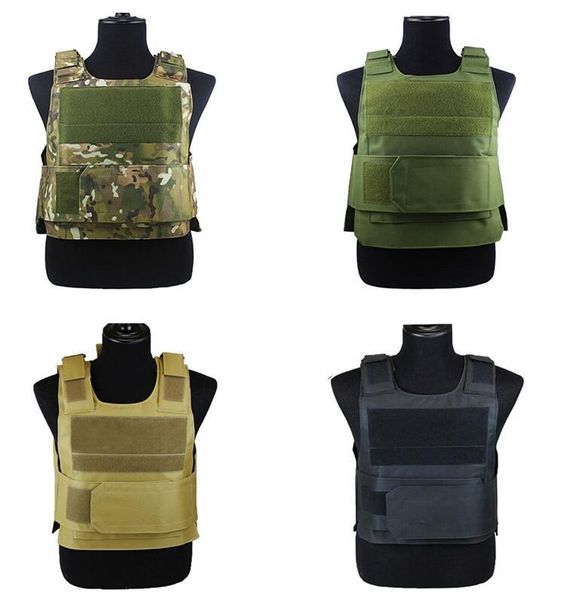 

camouflage hunting multi-function vest sports tactical vest wargame body molle armor climb jungle molle waistcoat combat outdoor equipment, Black;green