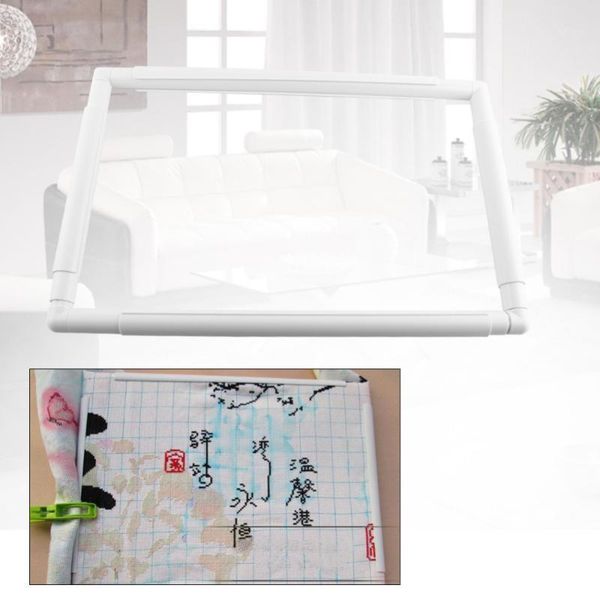 

embroidery frame plastic quilting frame sewing tools handhold square rectangle shape hoop cross stitch craft diy tool1, Black