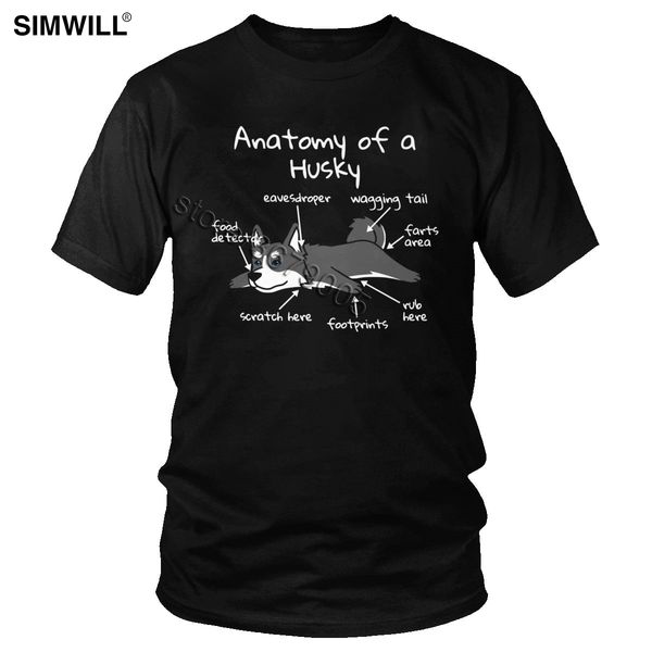 

cute anatomy of a husky tee novelty design short sleeve crew neck lovely funny pet dog gift sport hooded sweatshirt hoodie men t shirt