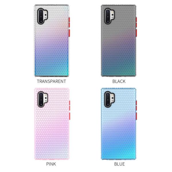 

ultra slim phone case for samsung note 10 plus honeycomb pattern ultra thin shockproof electroplating button cover case