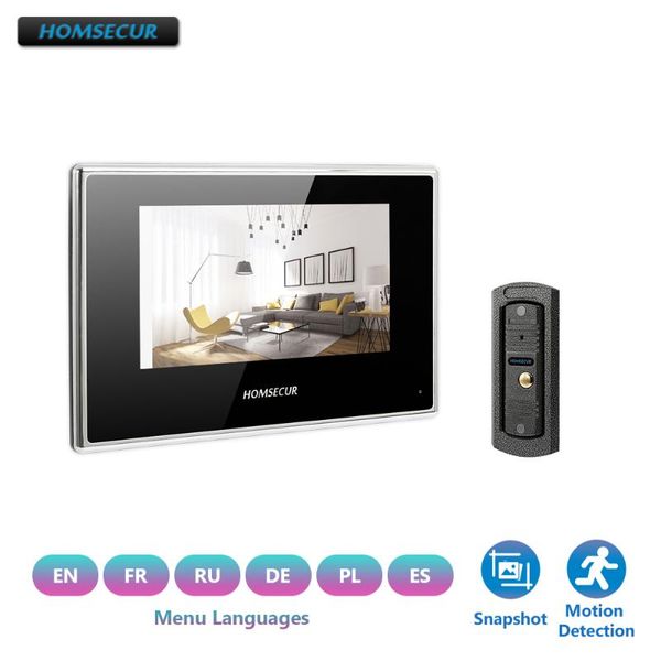 

video door phones homsecur 7" wired video&audio smart doorbell hands-home intercom+for security bc011-s+bm718-b