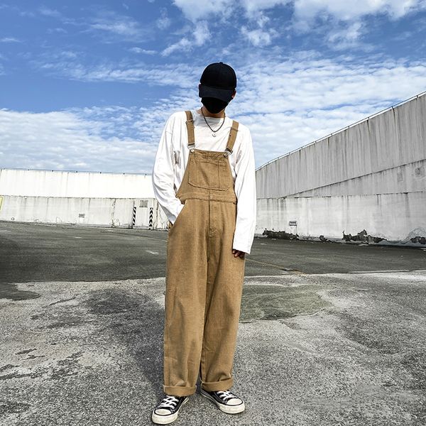 

2020 men straight bib overalls male jeans women streetwear hip vintage jumpsuits denim pants zx02, Blue