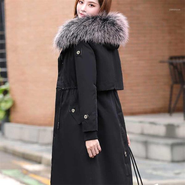 

winter women's warm jacket coat winter long thick down jacket woman hooded1, Black